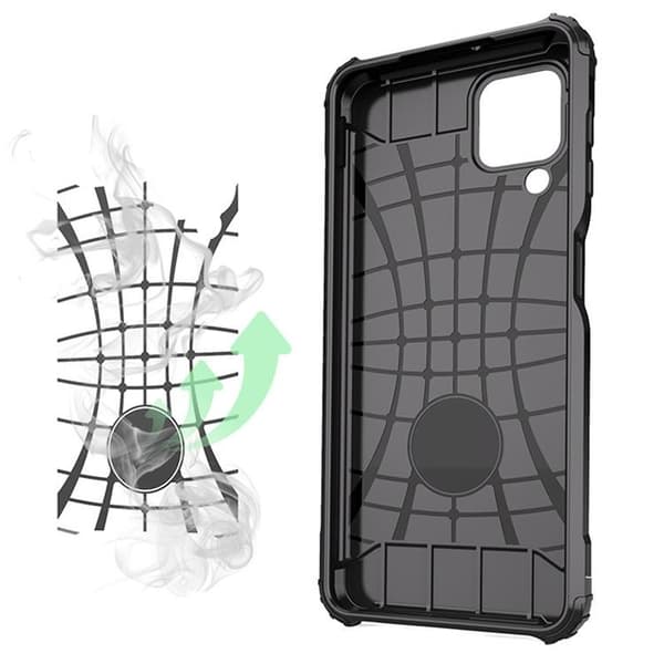 Galaxy A22 4G Skal Hybrid Armor Tough Rugged - Blå