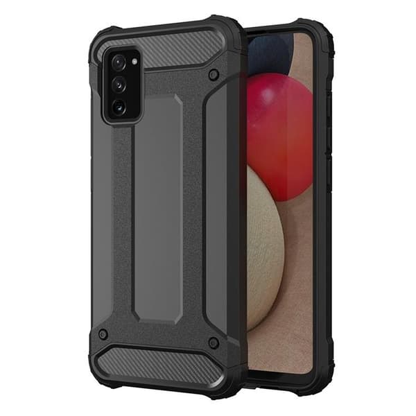 Galaxy A03s Skal Hybrid Armor Tough Rugged - Svart