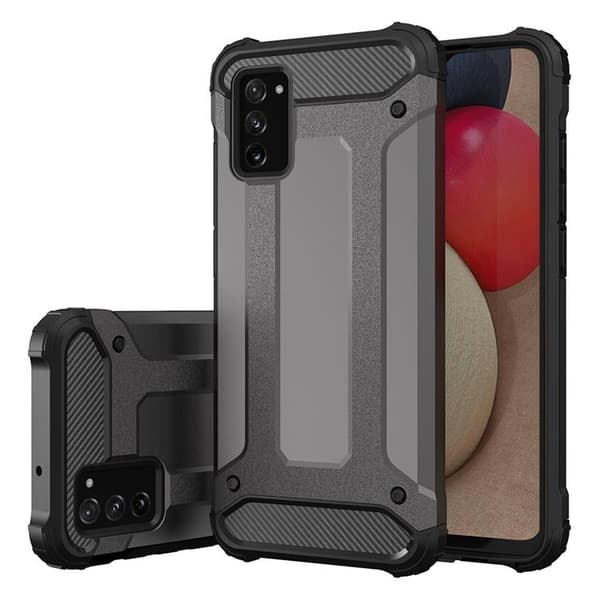 Galaxy A03s Skal Hybrid Armor Tough Rugged - Svart