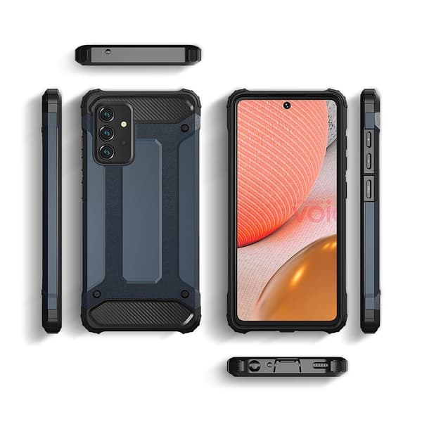 Galaxy A72 4G Skal Hybrid Armor Tough Rugged - Silver