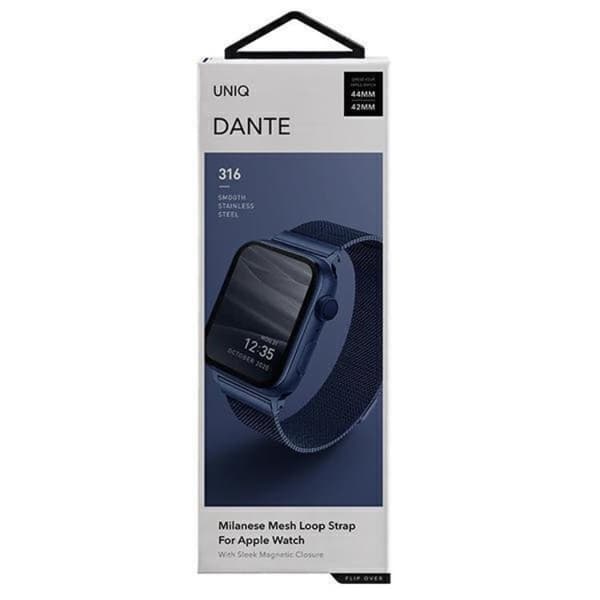 Uniq Apple Watch 4/5/6/7/SE (42/44/45mm) Armband Stainless Steel - Cobalt Blå