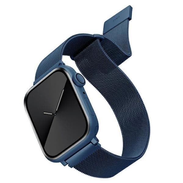 Uniq Apple Watch 4/5/6/7/SE (42/44/45mm) Armband Stainless Steel - Cobalt Blå