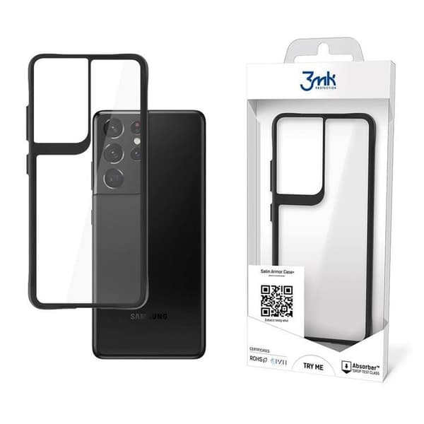 3MK Galaxy S21 Ultra 5G Skal Satin Armor Plus - Transparent