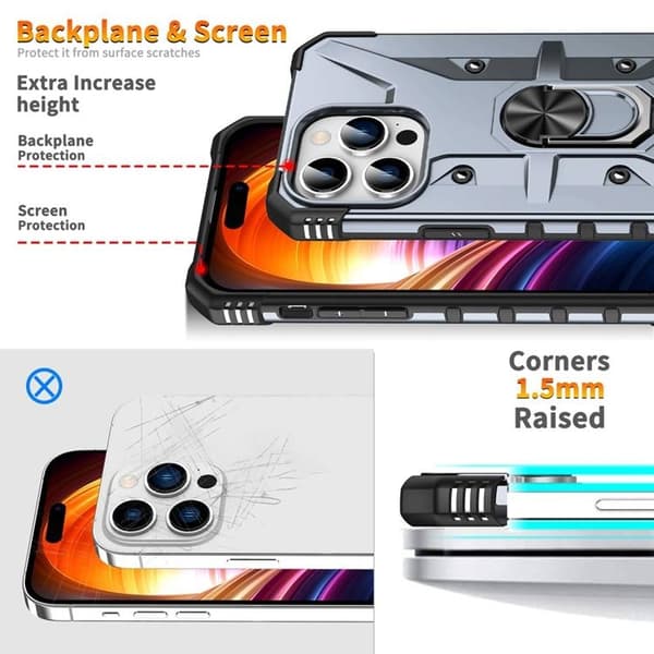 iPhone 14 Pro Max Skal Ringhållare Armor - Mörkgrön