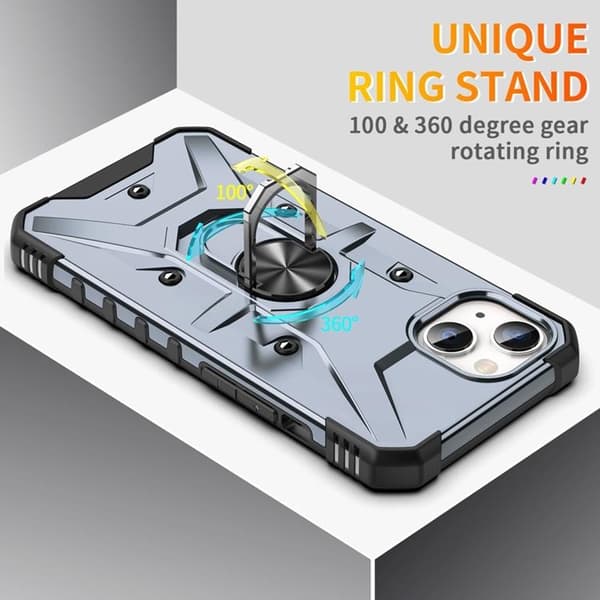 iPhone 14 Skal Ringhållare Armor - Grå