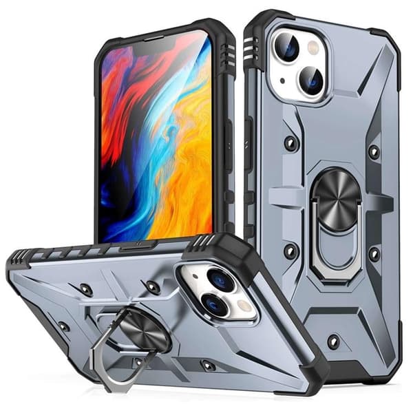 iPhone 14 Skal Ringhållare Armor - Grå