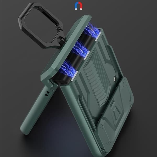 GKK Galaxy Z Flip 4 Skal Ringhållare Kickstand - Rosa
