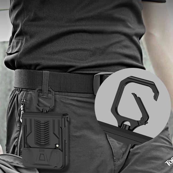 GKK Galaxy Z Flip 4 Skal Ringhållare Kickstand - Rosa