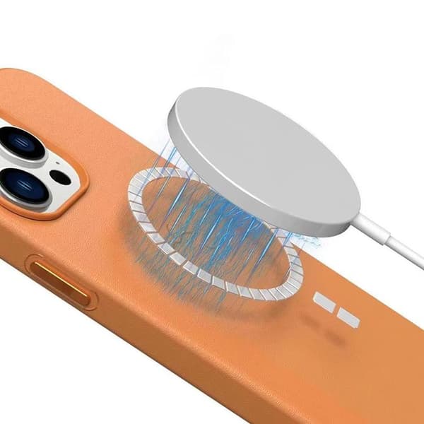 BOOM iPhone 14 Plus Skal Magsafe Äkta Läder - Svart