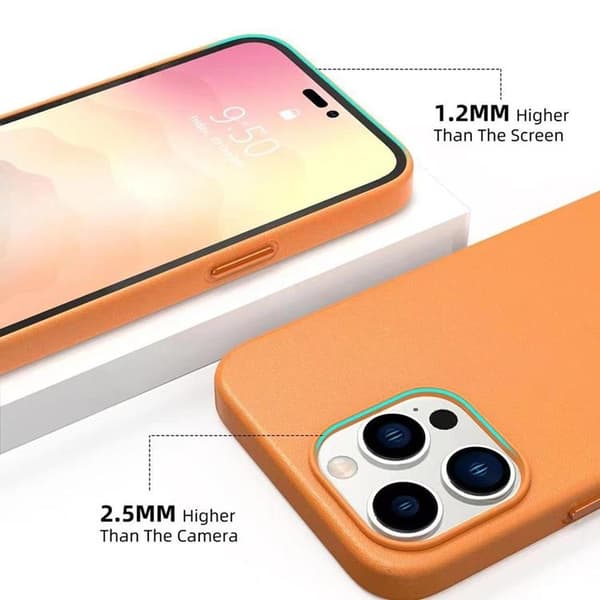 BOOM iPhone 14 Plus Skal Magsafe Äkta Läder - Svart