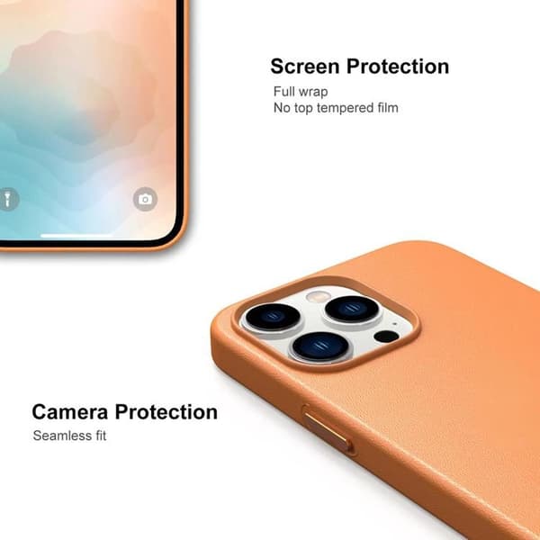 BOOM iPhone 14 Plus Skal Magsafe Äkta Läder - Svart