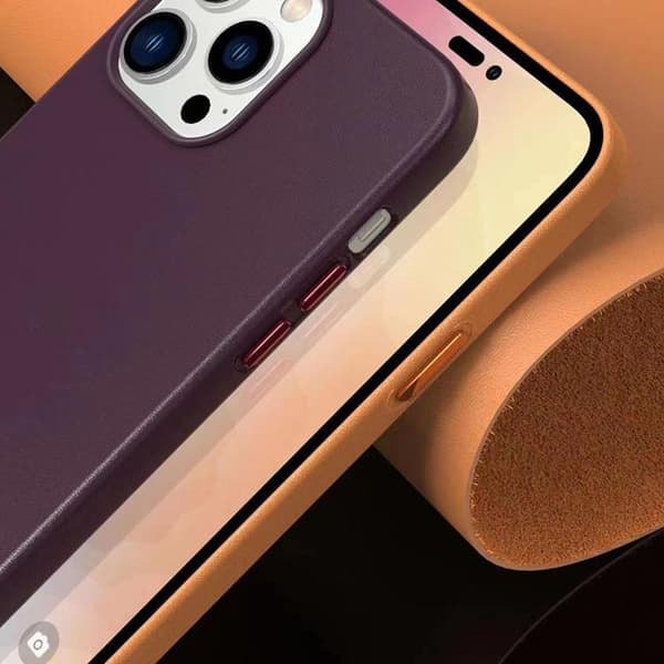 BOOM iPhone 14 Plus Skal Magsafe Äkta Läder - Svart