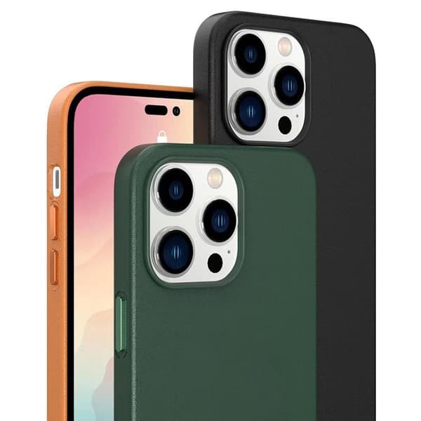 BOOM iPhone 14 Plus Skal Magsafe Äkta Läder - Svart