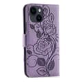 Miniatyrbild 3 av 5: iPhone 14 Plus Plånboksfodral Imprinted Roses - Lila
