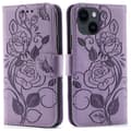 Miniatyrbild 1 av 5: iPhone 14 Plus Plånboksfodral Imprinted Roses - Lila