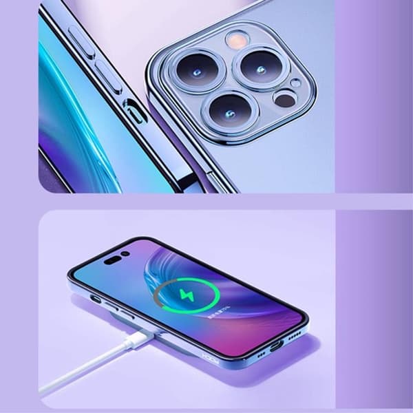 ROCK iPhone 14 Pro Skal Electroplating Matte - Lila