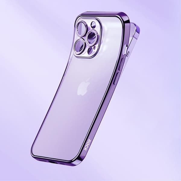 ROCK iPhone 14 Pro Skal Electroplating Matte - Lila