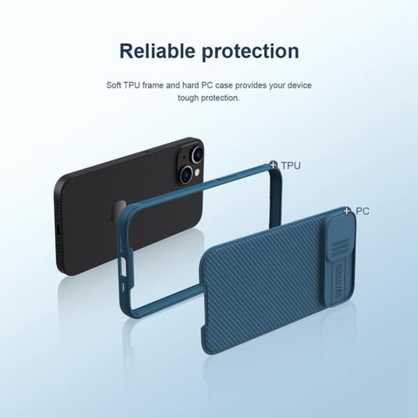 Nillkin iPhone 14 Plus Skal Magsafe CamShield Pro Series - Blå