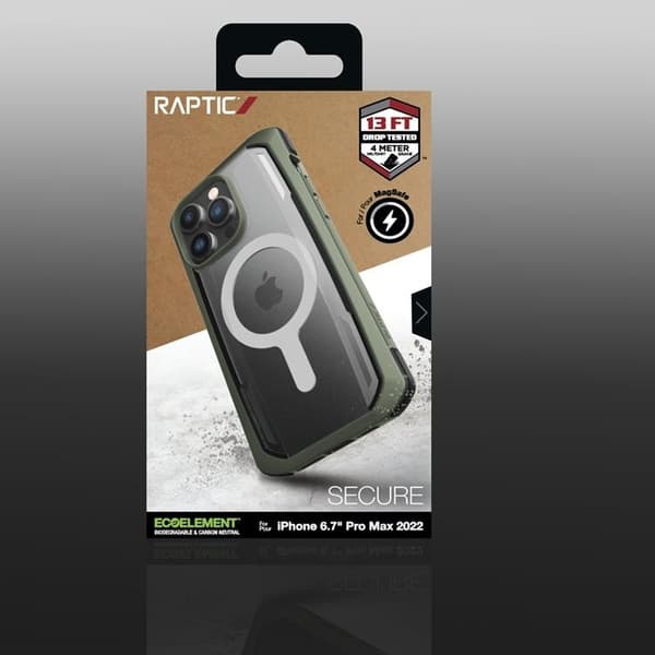 Raptic iPhone 14 Pro Max Skal Magsafe Secure Armored - Grön