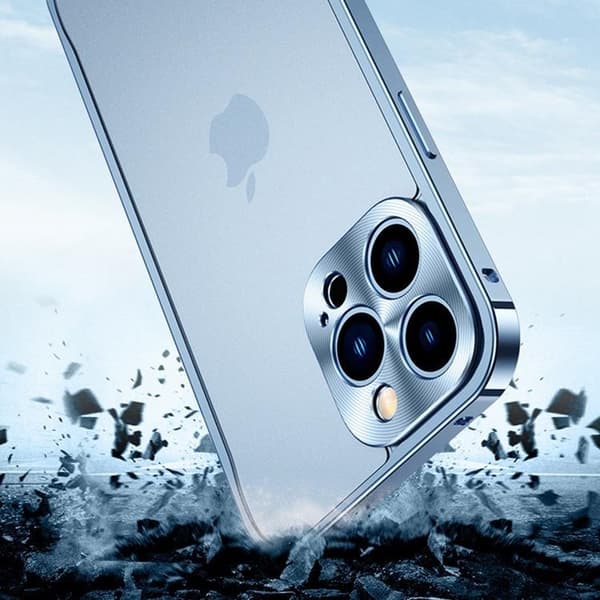 iPhone 14 Plus Skal Metall Slim - Svart