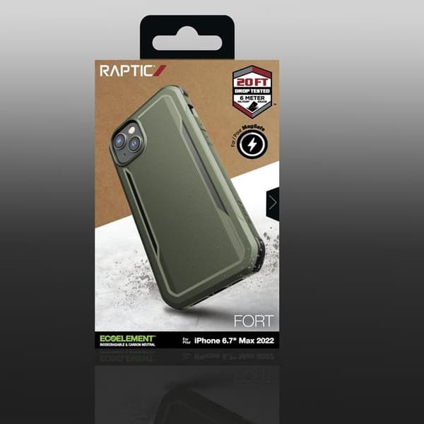 Raptic iPhone 14 Plus Skal Magsafe Fort Armored - Grön
