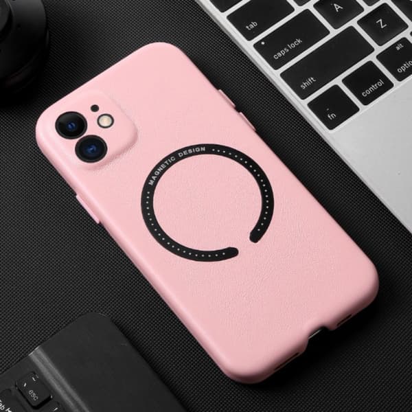 BOOM iPhone 11 Läderskal Magsafe - Rosa