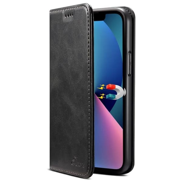 SUTENI iPhone 14 Plus Plånboksfodral Magnetic Kickstand - Svart