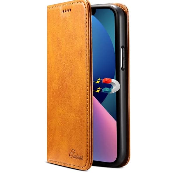 SUTENI iPhone 14 Plus Plånboksfodral Magnetic Kickstand - Khaki