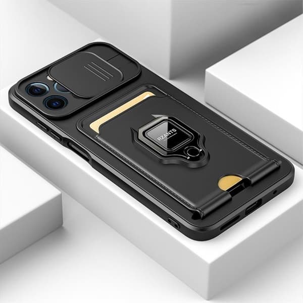Rzants iPhone 14 Pro Skal Ring Korthållare - Blå