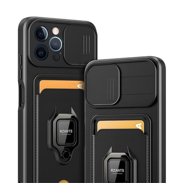 Rzants iPhone 14 Pro Skal Ring Korthållare - Blå