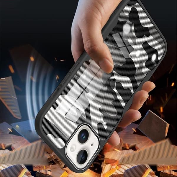 Rzants iPhone 14 Plus Skal Camouflage - Svart