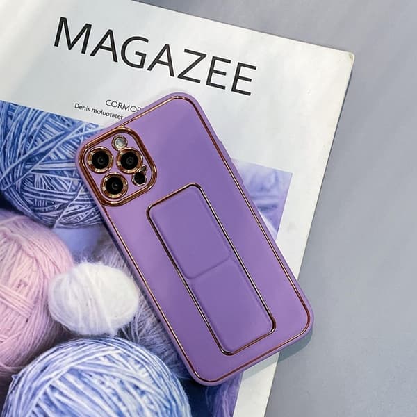 iPhone 12 Skal Kickstand - Lila