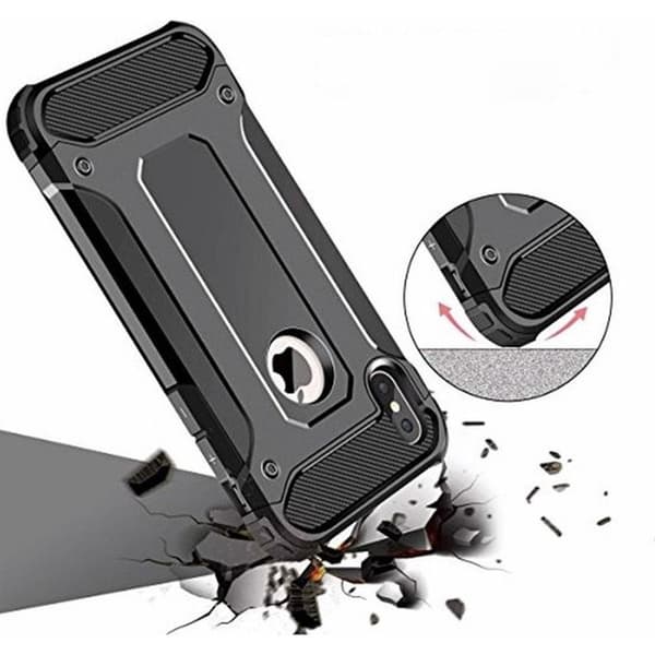 iPhone X/XS Skal Forcell Armor Hårdplast - Svart