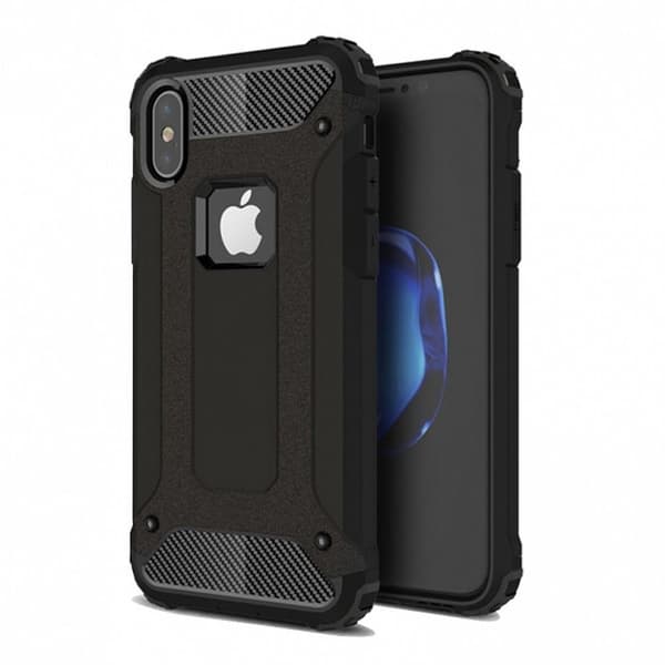 iPhone X/XS Skal Forcell Armor Hårdplast - Svart