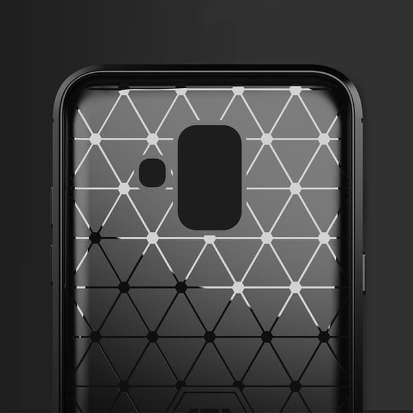 Galaxy A6 (2018) Skal Forcell Carbon Mjukplast - Svart
