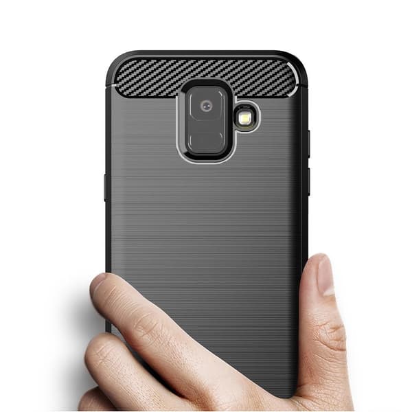 Galaxy A6 (2018) Skal Forcell Carbon Mjukplast - Svart