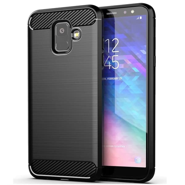 Galaxy A6 (2018) Skal Forcell Carbon Mjukplast - Svart