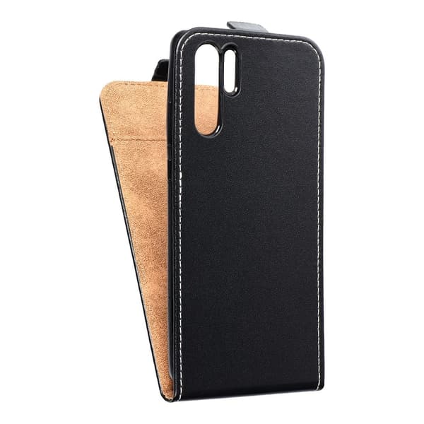 Huawei P30 Pro Fodral Slim Flexi Flip Konstläder - Svart