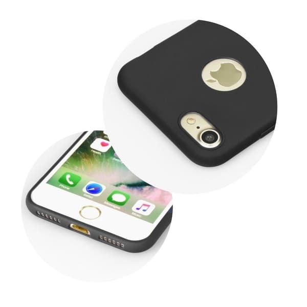 iPhone 12/12 Pro Skal Forcell Soft Mjukplast Svart