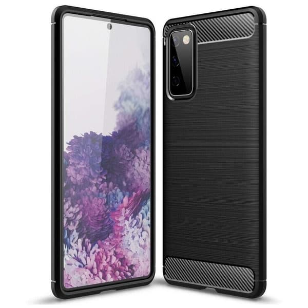 Galaxy S20 FE Skal Forcell Carbon Mjukplast - Svart