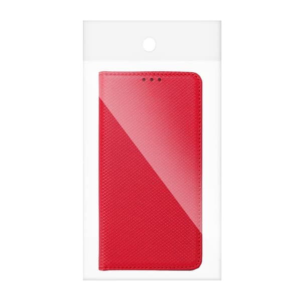 Galaxy A22 4G Plånboksfodral Smart Konstläder - Röd