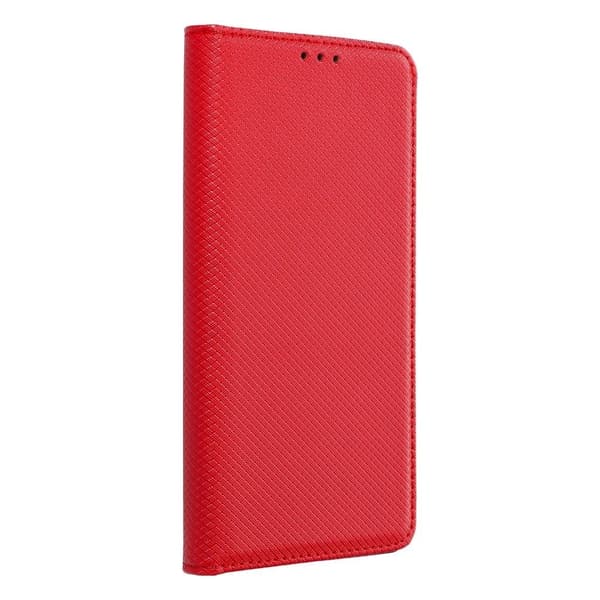 Galaxy A22 4G Plånboksfodral Smart Konstläder - Röd