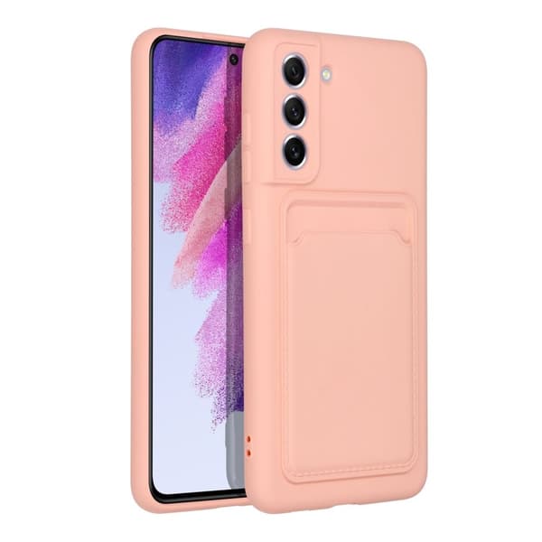 Galaxy S21 FE Skal Forcell Korthållare Mjukplast - Rosa