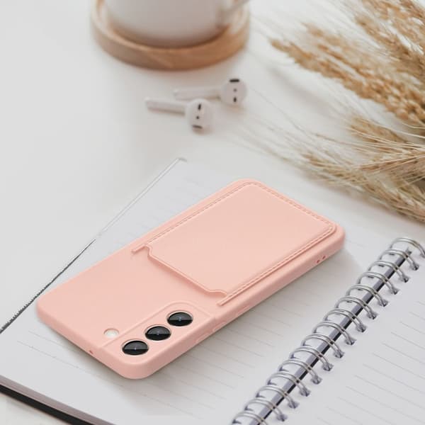 Galaxy S21 FE Skal Forcell Korthållare Mjukplast - Rosa