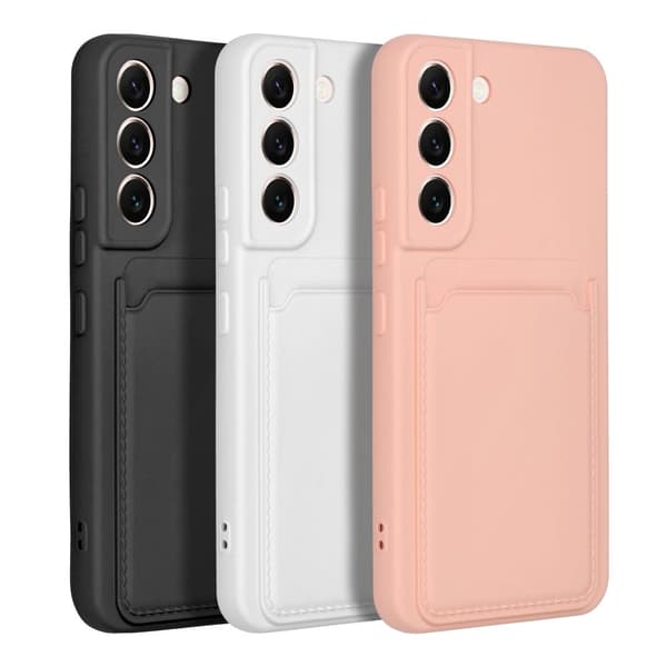 Galaxy S21 FE Skal Forcell Korthållare Mjukplast - Rosa