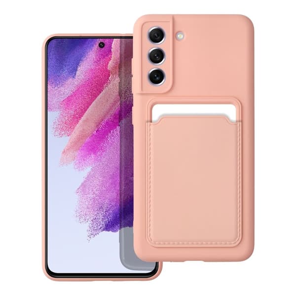 Galaxy S21 FE Skal Forcell Korthållare Mjukplast - Rosa