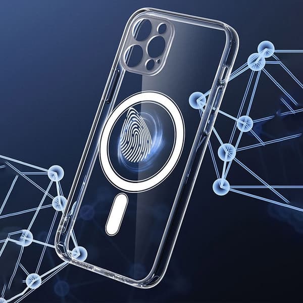 iPhone 12 Pro Max Skal Clear Magsafe Hårdplast Transparant