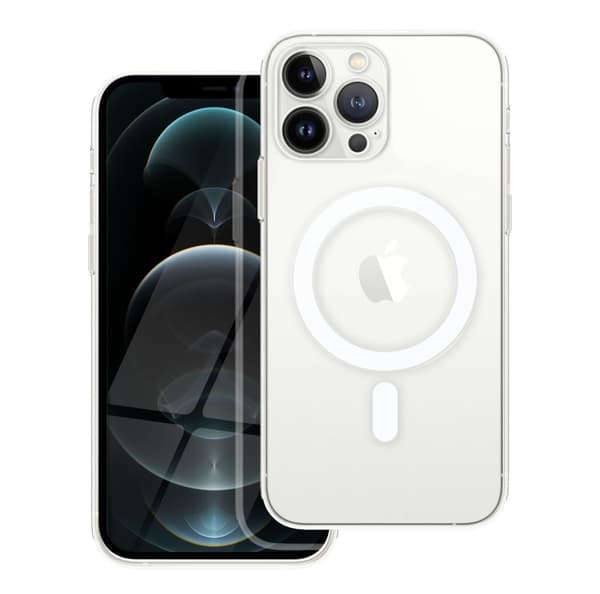 iPhone 12 Pro Max Skal Clear Magsafe Hårdplast Transparant