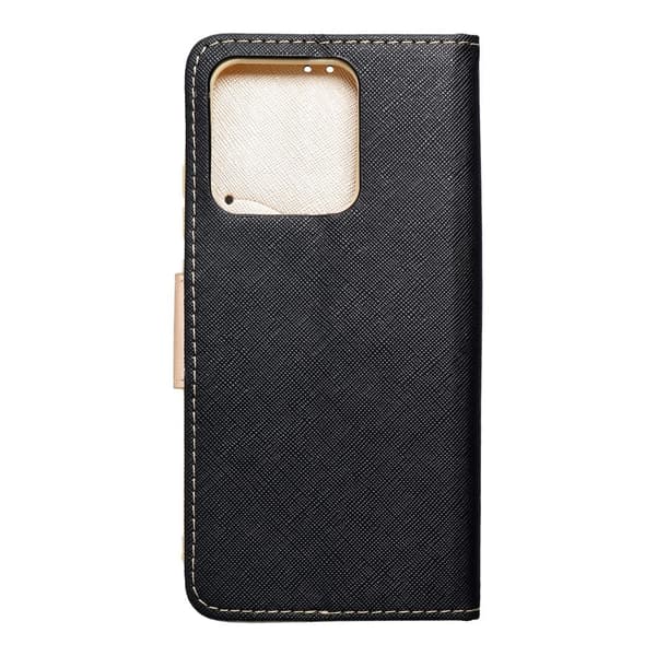 Redmi 10A Plånboksfodral Fancy Eco Läder - Svart/- Guld