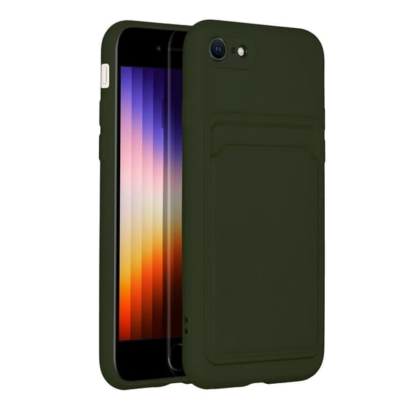 iPhone 7/8/SE (2020/2022) Skal Forcell Korthållare - Grön